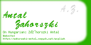 antal zahorszki business card